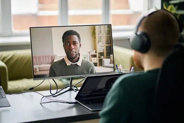 Man attending online mediation Broadstairs MIAMS session